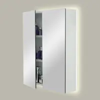 Storke Reflecta spiegelkast 60 x 75 cm glanzend wit met spiegelverlichting