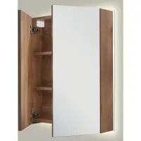 Linie Montro spiegelkast 60 x 75 cm bruine eik met spiegelverlichting