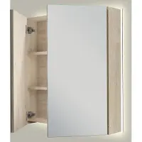Linie Montro spiegelkast 70 x 75 cm natuur eik met spiegelverlichting