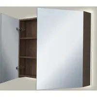 Storke Reflecta spiegelkast 95 x 75 cm notelaar met spiegelverlichting
