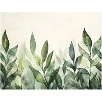 WALLARENA - Fotobehang - 300x210 cm - groene bladeren natuur vliesbehang slaapkamer woonkamer
