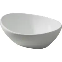 Luca Varess Denza waskom mat witte porselein ovaal 40,5 x 34 cm