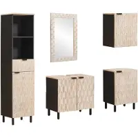 vidaXL Badkamer Sets 5 st Witte Was Afwerking 38 x 33 x 160 cm