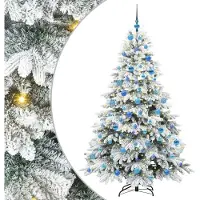 vidaXL Kunstkerstboom met 300 LED met standaard Wit 180 cm PE en PVC