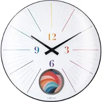 Nextime - 3541DI - Wandklok - 50cm - zwart - Duomo 50 Pendulum