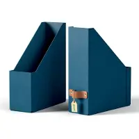 Leitz Puro Tijdschriftencassette - 100% Gerecycled Karton - Set van 2 - Donkerblauw