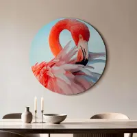 KitchenArt - Feathered Grace - Muurcirkel Binnen - ø 80 cm - Wandcirkel - Mét Ophangsysteem - Wanddecoratie - Muurdecoratie