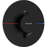 Hansgrohe ShowerSelect Com.S thermostaatkraan, model UP, met mechanische waterbesparende functie (MSW), mat zwart, artikelnummer 15559670