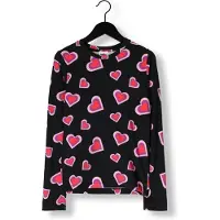 Salty Stitch Meisjes Tops & T-shirts Hearts Long Sleeve - Zwart - Maat 140