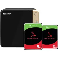 Qnap TS-464-8G + Seagate Ironwolf 16 To (2 x 8 To)