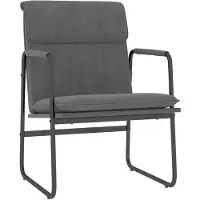 vidaXL Loungestoel 55x64x80 cm stof donkergrijs