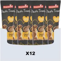 Rosewood 12x Hondensnack Pasta Creme Kip & Lever 150 gr