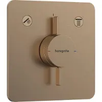 Hansgrohe DuoTurn Q kraan inbouw voor 2 functies, Brushed Bronze