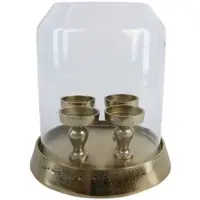 HBX natural living Kaarshouder/kandelaar goud exclusief naturel living kerst geschenk decoratie