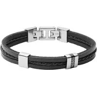 Fossil Townsman - heren Armband - Zwart