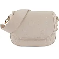 Valentino Schoudertas 'Sac Bandoulière Samba Re Beige Femme Ecru' beige