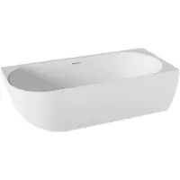 Balmani Forte tweepersoons hoekbad rechts 175 x 78 cm Solid Surface mat wit