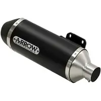 Arrow Urban Aluminium Dark With Dark End Cap Piaggio Medley 125/150 Abs ´20-23 Gehomologeerde Uitlaatdemper