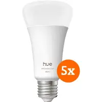 Philips Hue A67 White and Color 1600lm E27 5-Pack