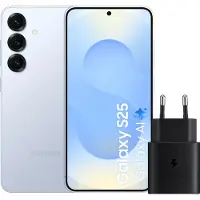 Samsung Galaxy S25 128GB Lichtblauw 5G + Oplader 25 Watt Zwart