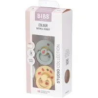 BIBS - Pacifier Studio Colour 2 PACK Ladybug Latex - Sage - Size 3