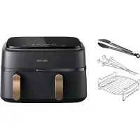 Philips 3000 series Dual Basket NA352/00 + Dubbellaagse kookset