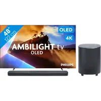 Philips Ambilight 48'' OLED760 4K (2025) + JBL Bar 500 M2 Noir