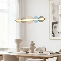 LumenXL Design hanglamp Movar met LED en gekleurde glazen bollen - triac dimbaar