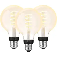 Philips Hue Ampoule à Filament White Ambiance Globe E27 Lot de 3