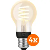 Philips Hue Ampoule à Filament White Ambiance Standard E27 Lot de 4