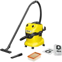 Kärcher WD 4 V-20/5/22 + Stofzuigerzak voor WD 4/5/6 (4x)