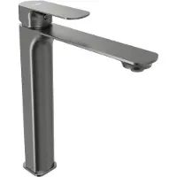 Blaufoss Bodan verhoogde wastafelkraan Brushed GunMetal