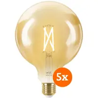 WiZ Connected WiZ Ampoule à Filament Connectée Globe XL Lot de 5 - Lumière Blanche Chaude à Lumière Blanche Froide - E27