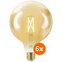 WiZ Connected WiZ Ampoule à Filament Connectée Globe XL Lot de 6 - Lumière Blanche Chaude à Lumière Blanche Froide - E27