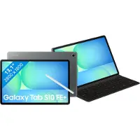 Samsung Galaxy Tab S10 FE Plus 13,1 inch 128GB Wifi en 5G Grijs + Toetsenbord Hoes AZERTY