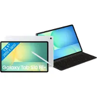 Samsung Galaxy Tab S10 FE Plus 13,1 inch 128GB Wifi Zilver + Toetsenbord Hoes AZERTY