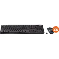 Logitech MK270 Draadloos Toetsenbord en Muis AZERTY 2-Pack