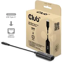 Club 3D CAC-2530 USB-C Adapter [1x USB-C 5Gbps - 1x RJ45-bus] Zwart Slimline 24.5 cm