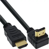 InLine High Speed HDMI Cable with Ethernet angled gold plated 1.5m