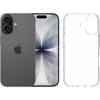 Apple iPhone 17 512GB Zwart + BlueBuilt Protective Back Cover Transparant