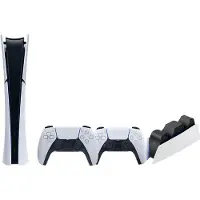 Sony PlayStation 5 Slim Digital Edition + Extra Controller Wit + BlueBuilt oplaadstation