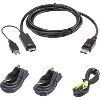 Aten 2L-7D02UHDPX4 HDMI naar DP KVM kabelset, True 4K