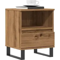 vidaXL Nachtkastjes 2 st 40x35x50cm bewerkt hout artisanaal eikenkleur