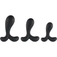 ANOS - anale training plug set - zwart