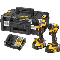 DeWalt DCK2051P2T 18V Li-ion Accu Schroef-/boormachine (DCD800) & Slagschroevendraaier (DCF850) Combiset (2x 5.0Ah Accu) In TSTAK