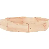 vidaXL Zandbak met bankjes achthoekig massief grenenhout