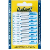 Duodent flexibele interdentale borstels xs-s blauw 80 stuks