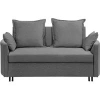 Beliani HOVIN - Slaapbank 2-zits - Grijs - Polyester