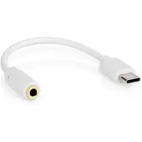Nedis CCGB65950WT01, USB-A, 3,5 mm, 0,1 m, wit