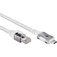 Goobay USB C naar RJ45 kabel | | 7.5 meter (USB 3.1, Cat6 FTP, Wit)